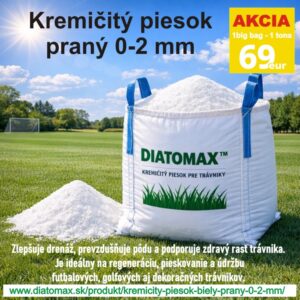 Kremičitý piesok biely praný 0-2 mm na trávniky